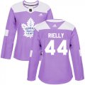 Wholesale Cheap Adidas Maple Leafs #44 Morgan Rielly Purple Authentic Fights Cancer Women's Stitched NHL Jersey