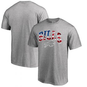 Wholesale Cheap Men\'s Buffalo Bills Pro Line by Fanatics Branded Heathered Gray Banner Wave T-Shirt