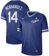 Wholesale Cheap Nike Dodgers #14 Enrique Hernandez Royal Authentic Cooperstown Collection Stitched MLB Jersey