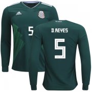Wholesale Cheap Mexico #5 D.Reyes Home Long Sleeves Kid Soccer Country Jersey