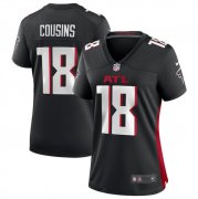 Cheap Women's Atlanta Falcons #18 Kirk Cousins Black Stitched Jersey(Run Small)