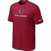 Wholesale Cheap Nike Atlanta Falcons Authentic Logo NFL T-Shirt Red