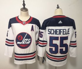 Wholesale Cheap Adidas Jets #55 Mark Scheifele White Third Stitched NHL Jersey