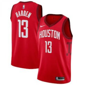 Wholesale Cheap Men\'s Houston Rockets 13 James Harden Nike Red 2018-19 Swingman Earned Edition Jersey