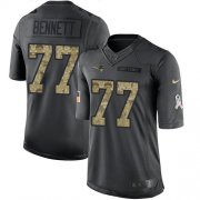 Wholesale Cheap Nike Patriots #77 Michael Bennett Black Men's Stitched NFL Limited 2016 Salute To Service Jersey