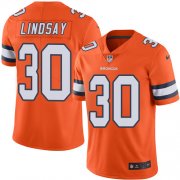 Wholesale Cheap Nike Broncos #30 Phillip Lindsay Orange Men's Stitched NFL Limited Rush Jersey