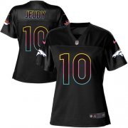 Wholesale Cheap Nike Broncos #10 Jerry Jeudy Black Women's NFL Fashion Game Jersey