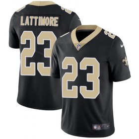 Wholesale Cheap Nike Saints #23 Marshon Lattimore Black Team Color Men\'s Stitched NFL Vapor Untouchable Limited Jersey
