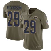 Wholesale Cheap Nike Rams #29 Eric Dickerson Olive Men's Stitched NFL Limited 2017 Salute to Service Jersey
