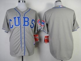 Wholesale Cheap Cubs Blank Grey Alternate Road Cool Base Stitched MLB Jersey