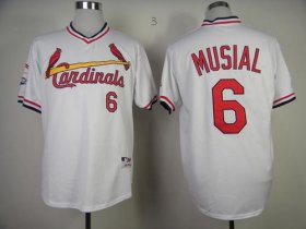 Wholesale Cheap Cardinals #6 Stan Musial White 1982 Turn Back The Clock Stitched MLB Jersey