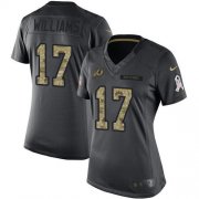 Wholesale Cheap Nike Redskins #17 Doug Williams Black Women's Stitched NFL Limited 2016 Salute to Service Jersey