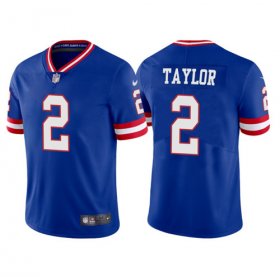 Wholesale Men\'s New York Giants #2 Tyrod Taylor Royal Vapor Untouchable Classic Retired Player Stitched Game Jersey