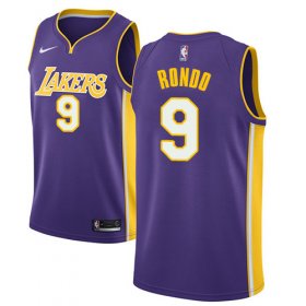 Wholesale Cheap Women\'s Nike Los Angeles Lakers #9 Rajon Rondo Purple NBA Swingman Statement Edition Jersey