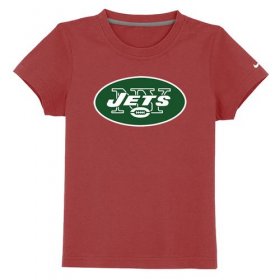 Wholesale Cheap New York Jets Authentic Logo Youth T-Shirt Red