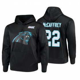 Wholesale Cheap Carolina Panthers #22 Christian Mccaffrey Nike NFL 100 Primary Logo Circuit Name & Number Pullover Hoodie Black