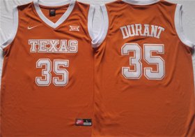 Wholesale Cheap Men\'s Texas Longhorns #35 Kevin Durant Orange Stitched Jersey