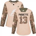 Cheap Adidas Lightning #13 Cedric Paquette Camo Authentic 2017 Veterans Day Women's Stitched NHL Jersey
