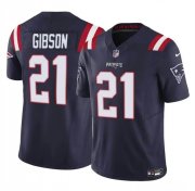 Cheap Men's New England Patriots #21 Antonio Gibson Navy 2023 F.U.S.E. Vapor Limited Football Stitched Jersey