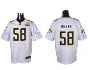 Wholesale Cheap Nike Broncos #58 Von Miller White 2016 Pro Bowl Men's Stitched NFL Elite Jersey