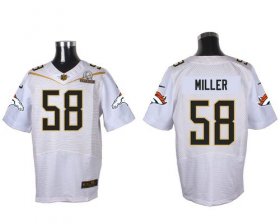 Wholesale Cheap Nike Broncos #58 Von Miller White 2016 Pro Bowl Men\'s Stitched NFL Elite Jersey