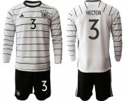 Wholesale Cheap Men 2021 European Cup Germany home white Long sleeve 3 Soccer Jersey