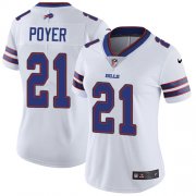 Wholesale Cheap Nike Bills #21 Jordan Poyer White Women's Stitched NFL Vapor Untouchable Limited Jersey
