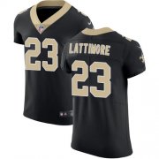 Wholesale Cheap Nike Saints #23 Marshon Lattimore Black Team Color Men's Stitched NFL Vapor Untouchable Elite Jersey