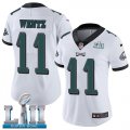 Wholesale Cheap Nike Eagles #11 Carson Wentz White Super Bowl LII Women's Stitched NFL Vapor Untouchable Limited Jersey