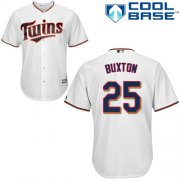 Wholesale Cheap Twins #25 Byron Buxton White Cool Base Stitched Youth MLB Jersey