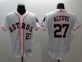 Wholesale Cheap Astros #27 Jose Altuve White Flexbase Authentic Collection Stitched MLB Jersey