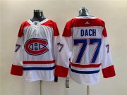 Wholesale Cheap Men's Montreal Canadiens #77 Kirby Dach White Stitched Jersey