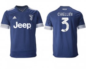 Wholesale Cheap Men 2020-2021 club Juventus away aaa version 3 blue Soccer Jerseys