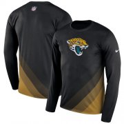 Wholesale Cheap Men's Jacksonville Jaguars Nike Black Sideline Legend Prism Performance Long Sleeve T-Shirt
