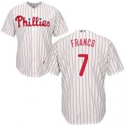 Wholesale Cheap Phillies #7 Maikel Franco White(Red Strip) Cool Base Stitched Youth MLB Jersey