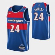Wholesale Cheap Men's Washington Wizards #24 Corey Kispert Blue 75th Anniversary 2021-2022 City Edition Swingman Stitched Jersey