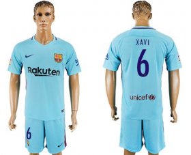 Wholesale Cheap Barcelona #6 Xavi Away Soccer Club Jersey