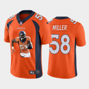 Wholesale Cheap Denver Broncos #58 Von Miller Men's Nike Player Signature Moves Vapor Limited NFL Jersey Orange