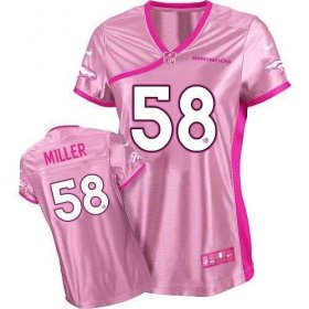 Wholesale Cheap Nike Broncos #58 Von Miller Pink Women\'s Be Luv\'d Stitched NFL Elite Jersey
