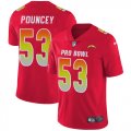 Wholesale Cheap Nike Chargers #53 Mike Pouncey Red Men's Stitched NFL Limited AFC 2019 Pro Bowl Jersey
