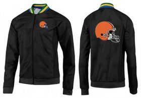 Wholesale Cheap NFL Cleveland Browns Team Logo Jacket Black
