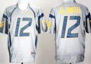 Wholesale Cheap West Virginia Mountaineers #12 Geno Smith Gray Jersey