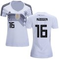 Wholesale Cheap Women's Germany #16 Rudiger White Home Soccer Country Jersey