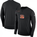 Wholesale Cheap Men's Cincinnati Bengals Nike Black Sideline Team Logo Performance Sweatshirt