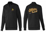 Wholesale Cheap MLB Oakland Athletics Zip Jacket Black_1