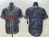 Cheap Men's Baltimore Orioles Blank Gray Camo Cool Base Stitched Jersey