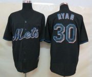 Wholesale Cheap Mets #30 Nolan Ryan Black Fashion Stitched MLB Jersey