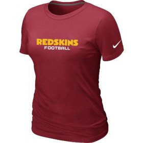 Wholesale Cheap Women\'s Nike Washington Redskins Sideline Legend Authentic Font T-Shirt Red