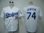 Wholesale Cheap Dodgers #74 Kenley Jansen White Cool Base Stitched MLB Jersey
