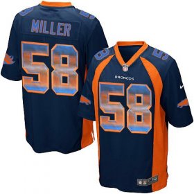 Wholesale Cheap Nike Broncos #58 Von Miller Navy Blue Alternate Men\'s Stitched NFL Limited Strobe Jersey